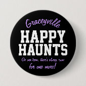 Gelukkige Graceyville achtervolgt Ronde Button 7,6 Cm (Voorkant)