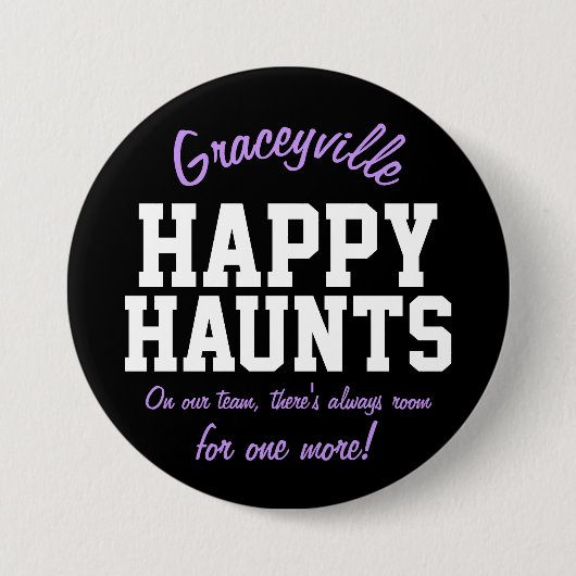 Gelukkige Graceyville achtervolgt Ronde Button 7,6 Cm (Voorkant)