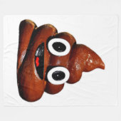 Gelukkige grappige poep emoji deken (Voorkant (Horizontaal))