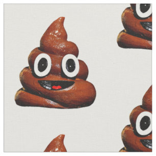 Gelukkige grappige poep emoji stof