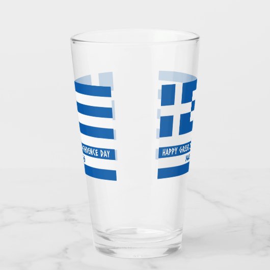 Gelukkige Griekse Onafhankelijkheidsdag Griekse vl Glas (Links)