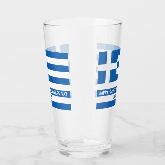 Gelukkige Griekse Onafhankelijkheidsdag Griekse vl Glas (Rechts)
