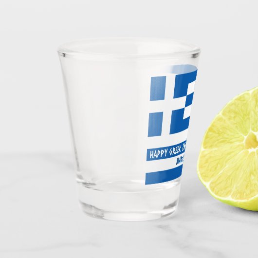 Gelukkige Griekse Onafhankelijkheidsdag Griekse vl Shot Glas (Links)