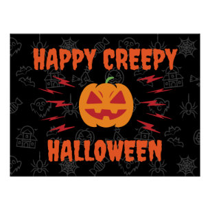 Gelukkige griezelige Halloween Perfect Poster