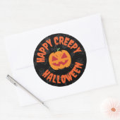 Gelukkige griezelige Halloween Ronde Sticker (Envelop)