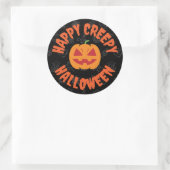 Gelukkige griezelige Halloween Ronde Sticker (Tas)