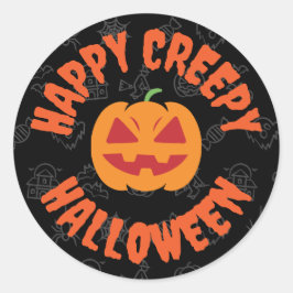 Gelukkige griezelige Halloween Ronde Sticker