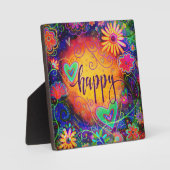 Gelukkige grillige bloemenvrolijke inspiratie fotoplaat (Voorkant)