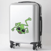 Gelukkige Groene Boom Kikker Sticker (Koffer)