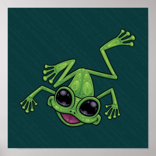 Gelukkige Groene Boomkikker Poster (Voorkant)