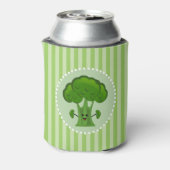 Gelukkige Groene Broccoli Blikjeskoeler (Blikje Achterkant)