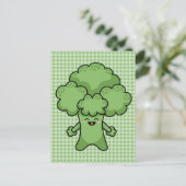 Gelukkige Groene Broccoli Briefkaart (Staand voorkant)