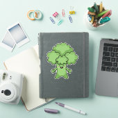 Gelukkige Groene Broccoli Sticker (iPad Cover)