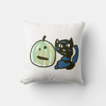 Gelukkige Groene Jack o Lantern Zwarte Kat