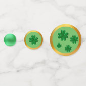 Gelukkige Groene Klavers Confetti (Achterkanten)
