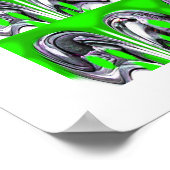Gelukkige groene kunst poster (Hoek)