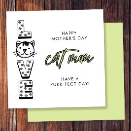 Gelukkige Groene Moederdag Van De Kat Purrfect Kaart