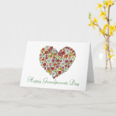 Gelukkige Grootouderdag - Flower Heart Kaart (Gele Bloem)