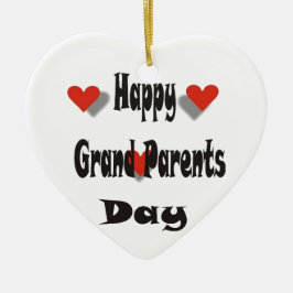 Gelukkige grootouderdag keramisch ornament