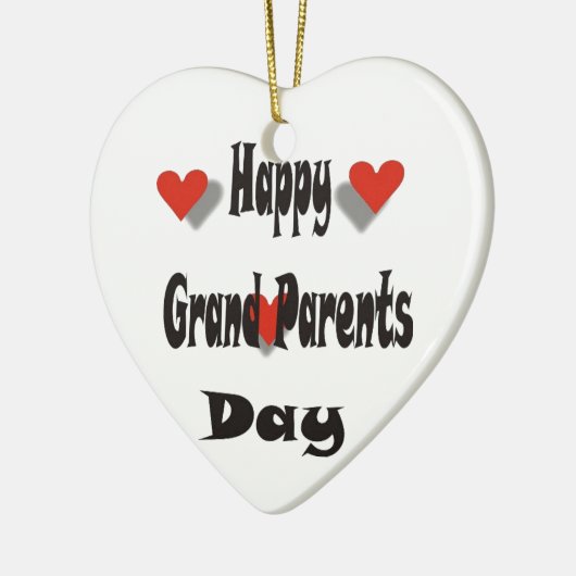 Gelukkige grootouderdag keramisch ornament (Links)