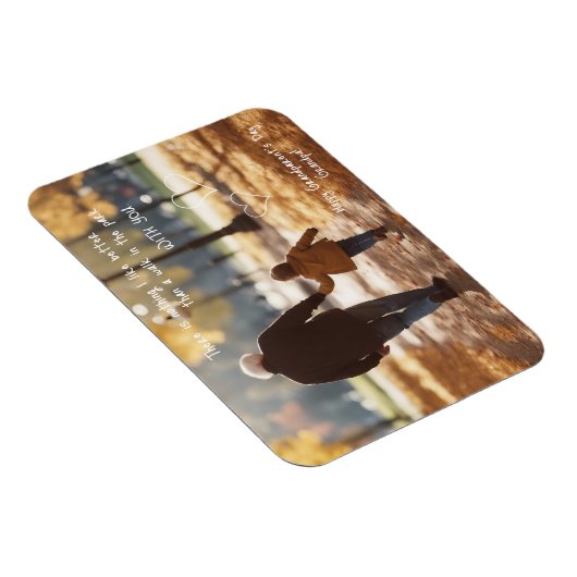 Gelukkige Grootouderdag Opa Walk in het Park Magneet (Rechterzijde)