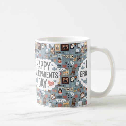 Gelukkige grootouders dag cadeau koffiemok (Rechts)