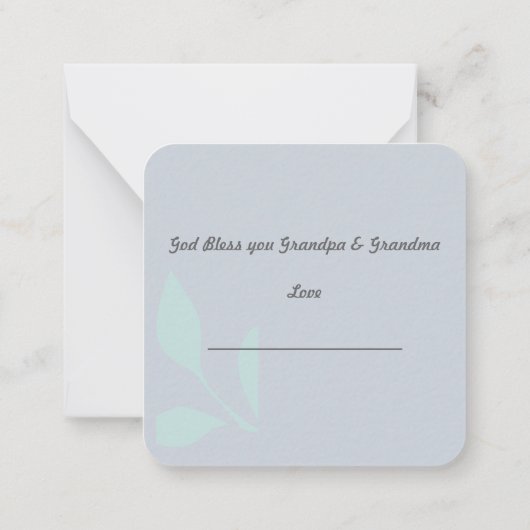 Gelukkige Grootouders Dag: Notitiekaartje (Achterkant)