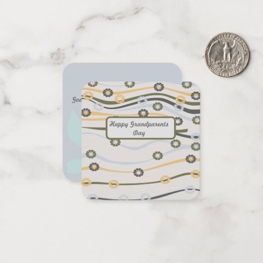 Gelukkige Grootouders Dag: Notitiekaartje (Voorkant / Achterkant in situ)