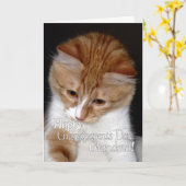 Gelukkige grootouders Dag Oma Schattigee kat Kaart (Gele Bloem)