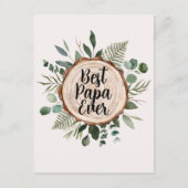 Gelukkige Grootouders Dag Rustiek Hout en Foliage Briefkaart (Voorkant)