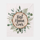 Gelukkige Grootouders Dag Rustiek Hout en Foliage Fleece Deken (Voorkant)