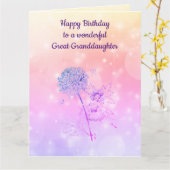 Gelukkige Grote Verjaardag - kleindochter Kaart (Gele Bloem)