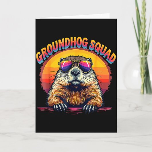 Gelukkige Groundhog-dag 2025 Grappige Groundhog-cl Kaart (Voorkant)