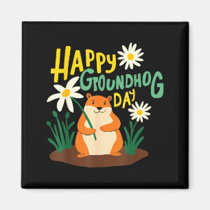 Gelukkige Groundhog-dag 2 februari Phils Weer Voor Magneet