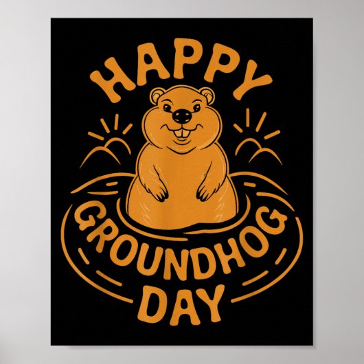 Gelukkige Groundhog-dag Kinderen Peuter Mannen Vro Poster (Voorkant)