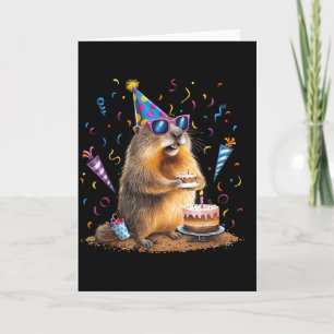 Gelukkige Groundhog Day 12 feb grondhoeder met ver Kaart