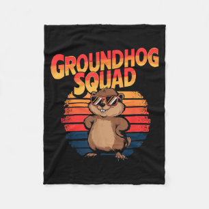 Gelukkige Groundhog Day 2025 - Grappige Groundhog Fleece Deken