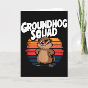 Gelukkige Groundhog Day 2025 - Grappige Groundhog Kaart