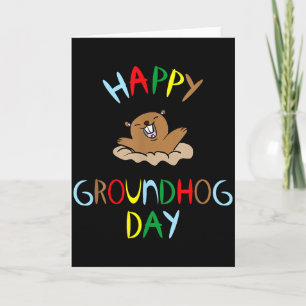 Gelukkige Groundhog Day 2026  Kaart