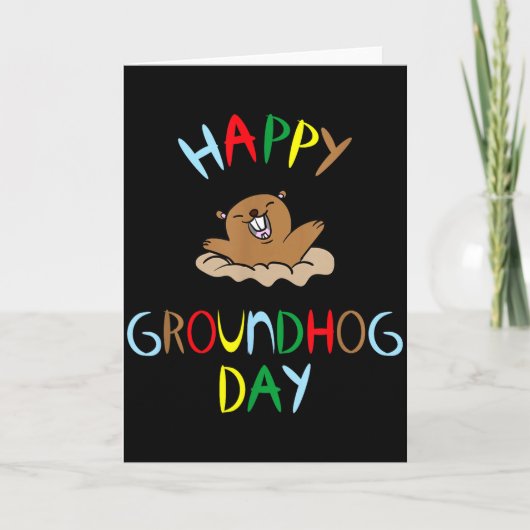 Gelukkige Groundhog Day 2026 Kaart (Voorkant)