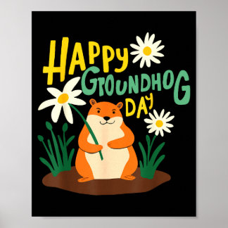 Gelukkige Groundhog Day 2 februari Phils Weer Voor Poster