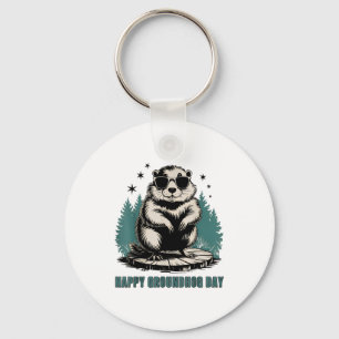 Gelukkige Groundhog Day En Ja Het Is Mijn Verjaard Sleutelhanger