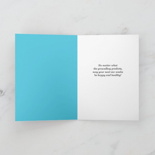 Gelukkige Groundhog Day Funny Groundhog in gezicht Feestdagen Kaart (Binnen)