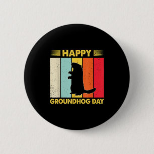 Gelukkige Groundhog Day Grappige Ground Hog Knaagd Ronde Button 5,7 Cm