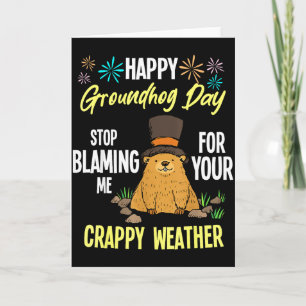 Gelukkige Groundhog Day Grappige Groundhog Liefheb Kaart