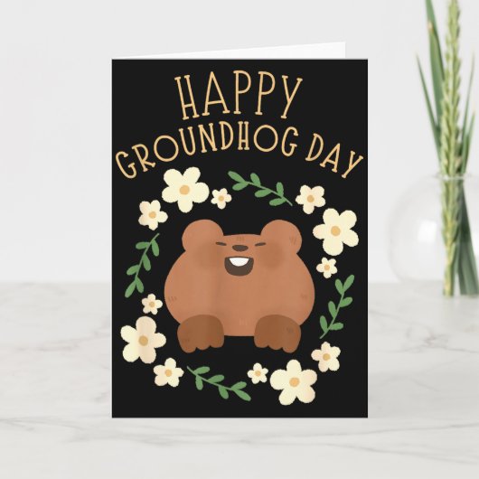 Gelukkige Groundhog Day - Grappige Viering  Kaart (Voorkant)