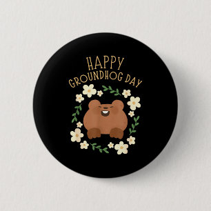 Gelukkige Groundhog Day - Grappige Viering Ronde Button 5,7 Cm