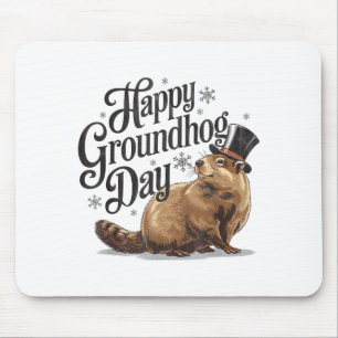 Gelukkige Groundhog Day Grond Eekhoorn Dieren Kost Muismat