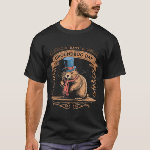 Gelukkige Groundhog Day Grond Eekhoorn Dierenkostu T-shirt