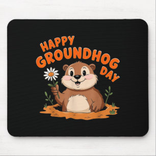 Gelukkige Groundhog Day Matching Familie Squad Muismat